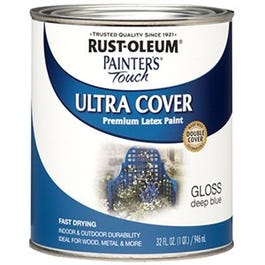 Painter's Touch Ultra Cover Latex Paint, Deep Blue, Qt.