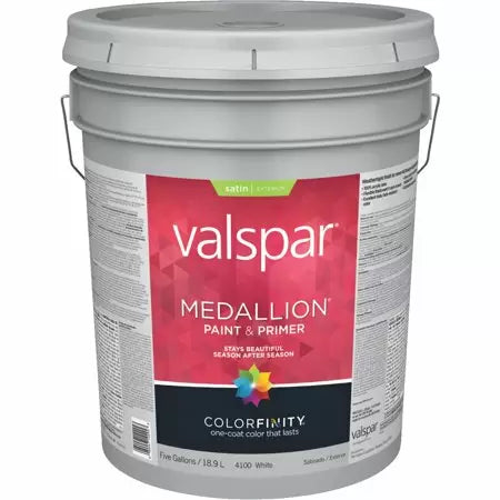 Valspar Medallion® Exterior Paint & Primer Satin 5 Gallon Satin (5 Gallon, Satin)