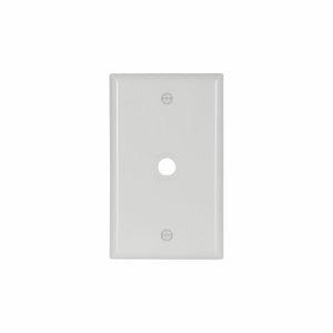 Eaton Cooper Wiring Telephone and Coaxial Wallplate, White (1 Gang, White)