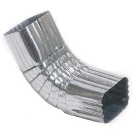 Gutter Front Elbow, Style A, 75 Degree, Mill Finish Galvanized Steel, 2 x 3-In.