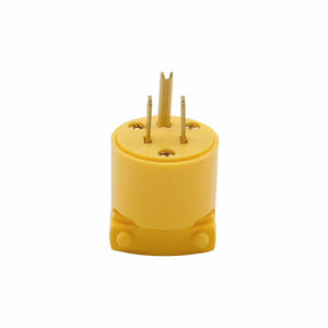 Eaton Cooper Wiring Arrow Hart Straight Blade Plug 15A, 125V Yellow (125V, Yellow)