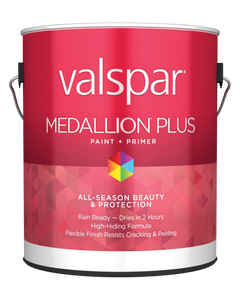 Valspar® Medallion® Plus Exterior Paint + Primer Semi-Gloss 1 Quart Clear Base (1 Quart, Clear Base)