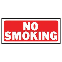 "No Smoking" Sign, 6 x 14-In.