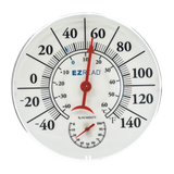 EZREAD® Dial Thermometer/Hygrometer (8", White)