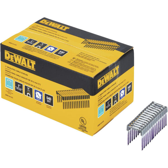DeWalt 1 In. x 3/4 In. Insulated Cable Staples (540-Count)