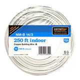 Marmon Home Improvement 250 ft. 14/3 White Solid CerroMax SLiPWire Copper NM-B Wire 147-1463-G (250', White)