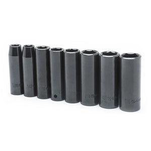 Apex Tool Group 8 Pc. 1/2" Drive 6 Point Deep Impact SAE Socket Set