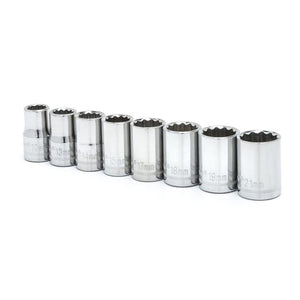 Crescent 8 Pc. 1/2" Drive 12 Point Standard Metric Socket Set