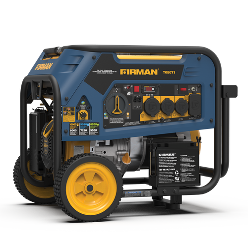 Firman Tri Fuel Portable Generator 8000W Electric Start 120/240v