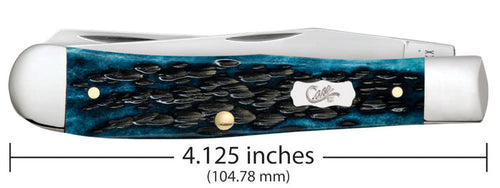 Case Pocket Worn® Peach Seed Jig Mediterranean Blue Bone Trapper (Mediterranean Blue Bone)