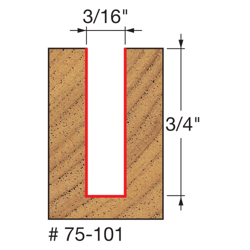 Freud 3/16 Up Spiral Bit