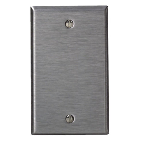 Leviton 1-Gang Standard Stainless Steel Blank Wall Plate