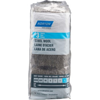 Norton 07660768118 68118 #3 12pk Steel Wool