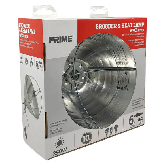 Prime 250 Watt Brooder/Heat Lamp w/6ft Power Cord