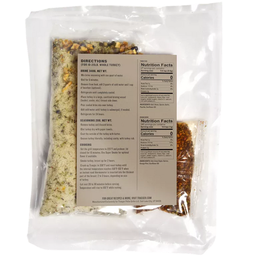 Traeger Turkey Blend Wood Pellets with Brine & Rub Kit