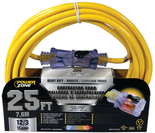 Powerzone Pro 12/3 SJTOW Extension Cord