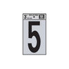 Hy-Ko Address Number 5 Reflective Black Vinyl 3
