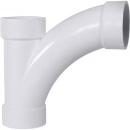 Canplas Combination Tee Pipe Wye PVC DWV Hub x Hub x Hub