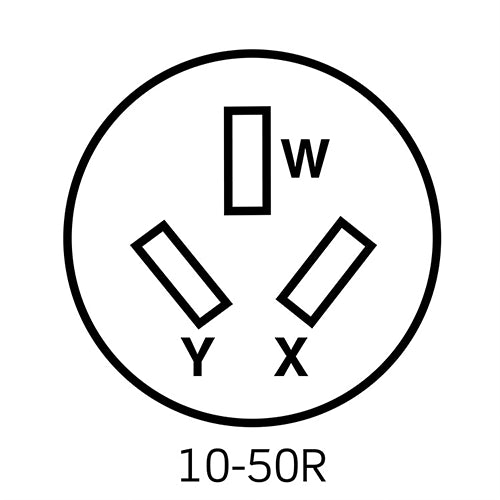 Leviton 50 Amp Thermoplastic Power Single Outlet/Receptacle, Black
