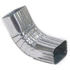 Front Gutter Elbow, Style A, 75 Degree, Mill Finish Galvanized Steel, 3 x 4-In.