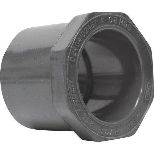 Charlotte Pipe 1-1/4 In. Spigot x 1 In. Slip Schedule 80 PVC Bushing