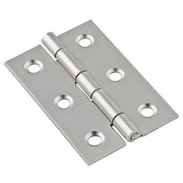 Broad Hinge, Nickel, 2 x 1-3/8 In., 2-Pk.