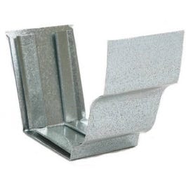 Gutter Slip Joint Connector, Mill Finish Galvanized Steel, 5-In.