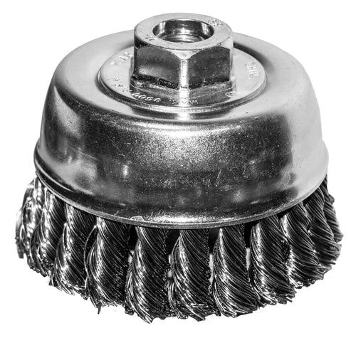 Century Drill And Tool Cup Brush Coarse Knot 6″ Size 5/8 X 11 Arbor Safe Rpm 4,500