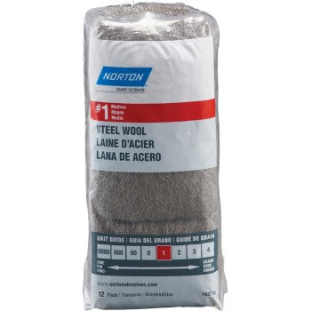 Norton 07660768116 68116 #1 12pk Steel Wool