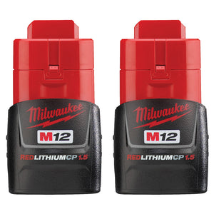 M12™ REDLITHIUM™ 1.5Ah Compact Battery Pack (2 Piece)