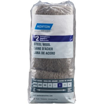 Norton 07660768117 68117 #2 12pk Steel Wool