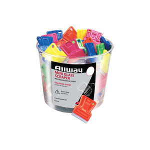 Allway Mini Glass Scraper – 100/Bucket, Bagged 1-1/2" x 2"