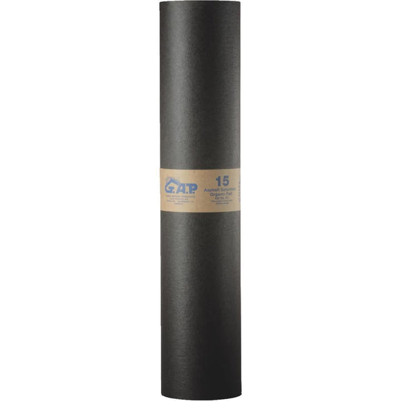 G.A.P. 38 In. x 138 Ft. Non-Rated 15 lb Roof Felt, Asphalt Saturated