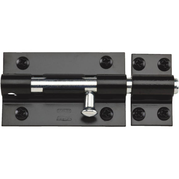 National 5 In. Black Extra Heavy Door Barrel Bolt