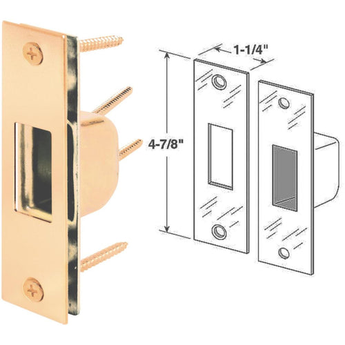 Defender Security Brass 1-1/4 In. High Security Strike Plate