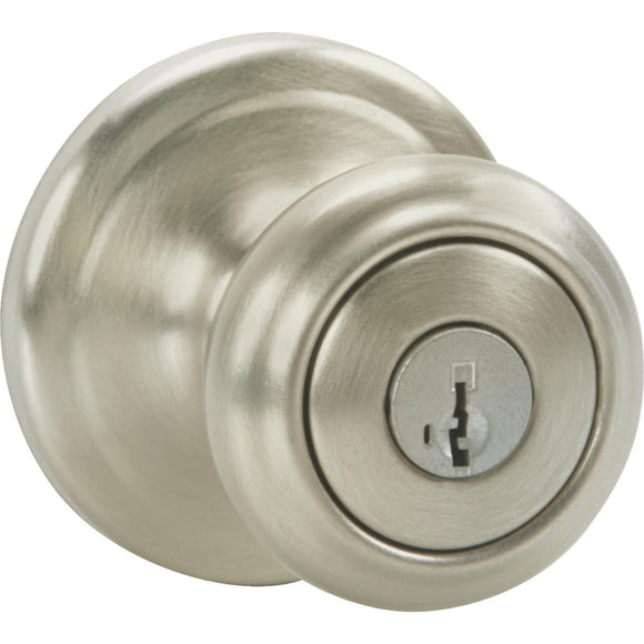 Kwikset Signature Series Satin Nickel Cameron Entry Door Knob with SmartKey