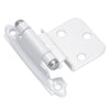 Amerock White 3/8 In. Self-Closing Inset Hinge, (2-Pack)