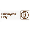 Hy-Ko Deco Series Plastic Sign, Employees Only