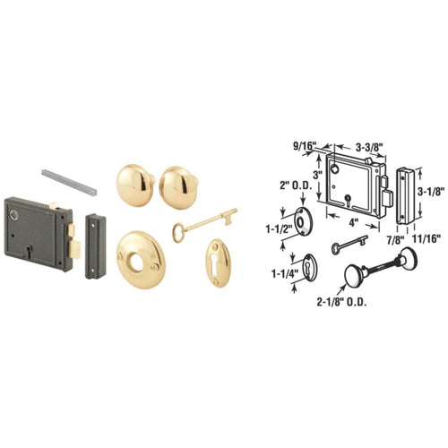 Defender Security Horizontal Placement Bit Key Trim Lock