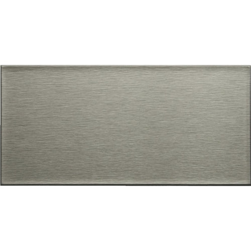 Aspect 3 In. x 6 In. Aluminum Backsplash Peel & Stick, Long Grain Stainless (8-Pack)