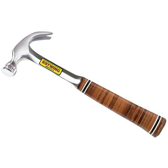 Estwing 16 Oz. Smooth-Face Curved Claw Hammer with Leather-Covered Steel Handle