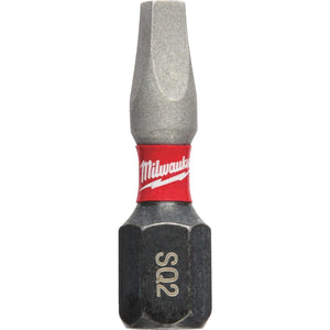 Milwaukee Shockwave #2 Square Recess 1 In. Insert Impact Screwdriver Bit