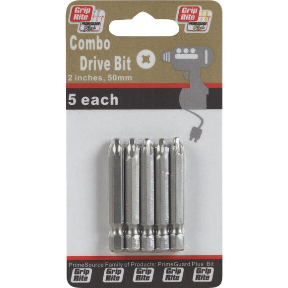 Grip-Rite Phillips/Square Combo 2 In. Screwdriver Bit