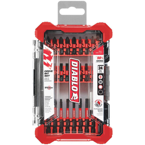 Diablo 24-Piece Impact Screwdriver Bit Set