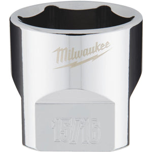 Milwaukee 3/8 In. Drive 15/16 In. 6-Point Shallow Standard Socket with FOUR FLAT Sides