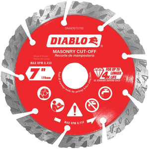 Diablo 7 In. Segmented Turbo Rim Dry/Wet Diamond Blade