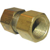 Lasco 1/2 In. C x 3/8 In. FPT Brass Compression Adapter