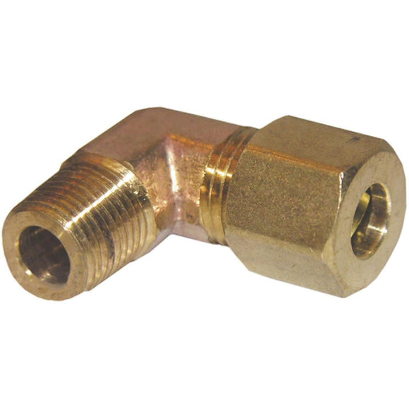 Lasco 1/4 In. C x 1/8 In. MPT 90 deg Compression Brass Elbow