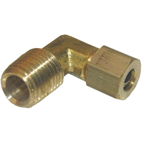 Lasco 1/4 In. C x 1/4 In. MPT 90 deg Compression Brass Elbow