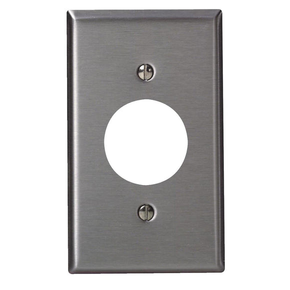 Leviton 1-Gang Stainless Steel Single Outlet Wall Plate